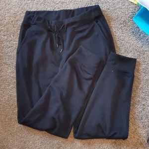 Fleece lined black joggers